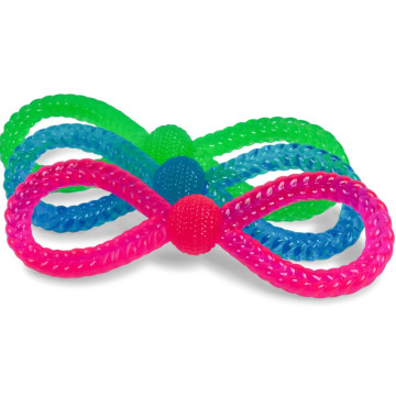 Petface Toyz twist Tugger Pink/Blue/Green  
