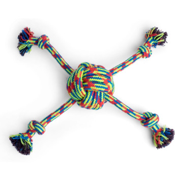Toyz by Petface Quad Woven Rope Ball Dog Toy