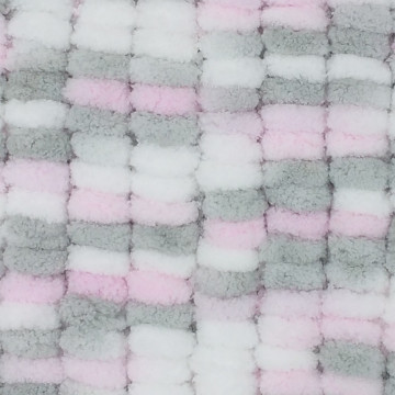 Zarela Baby Pom Pom Yarn 200g - 18 White-Grey-Baby Pink