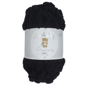 Zarela Baby Pom Pom Yarn 200g - 20 Black