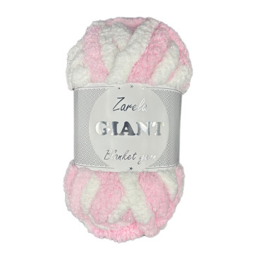 Zarela GIANT Blanket Yarn 200g - 06 White-Pink
