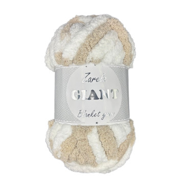 Zarela GIANT Blanket Yarn 200g - 09 White-Beige