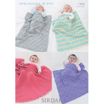 Sirdar Snuggly 4ply Circular blanket and Shawl 1369 Blankets Downloadable Knitting Pattern