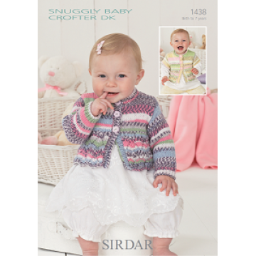 Sirdar Snuggly Baby Crofter DK 1438 Cardigans 0-7 years Downloadable Knitting Pattern