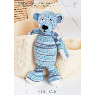 Sirdar Snuggly DK and Baby Crofter DK 1457 Bear Downloadable Knitting Pattern