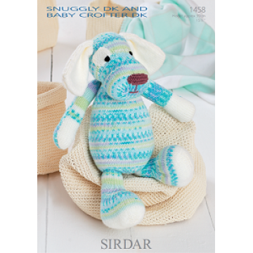 Sirdar Snuggly DK and Baby Crofter DK 1458 Dog Downloadable Knitting Pattern
