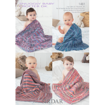 Sirdar Snuggly Baby Crofter DK 1481 Blankets Downloadable Knitting Pattern