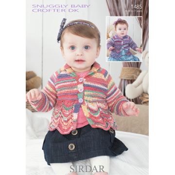 Sirdar Snuggly Baby Crofter DK 1485 Cardigans 0-7 years Downloadable Knitting Pattern