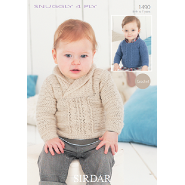 Sirdar Snuggly 4ply 1490 Sweaters 0-7 years Downloadable Knitting Pattern