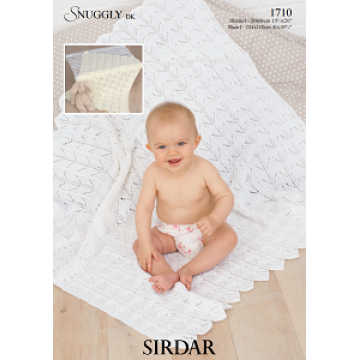 Sirdar Snuggly DK 1710 Blanket and Shawl Downloadable Knitting Pattern