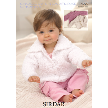 Sirdar Snowflake Chunky 1775 Cardigans 0-7 years Downloadable Knitting Pattern