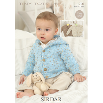 Sirdar Snuggly Tiny Tots DK 1790 Cardigans and Jacket 0-7 years Downloadable Knitting Pattern