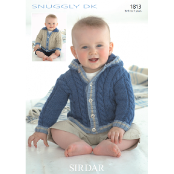 Sirdar Snuggly DK 1813 Jackets 0-7 years Downloadable Knitting Pattern