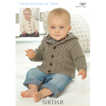 Sirdar Snuggly DK 1887 Jackets 0-7 years Downloadable Knitting Pattern
