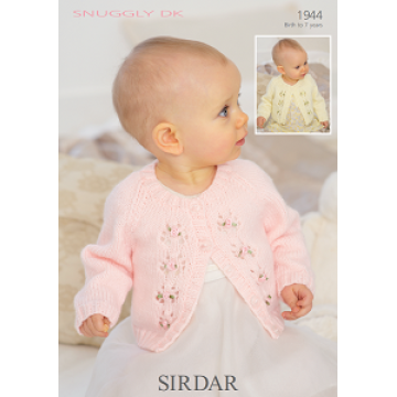 Sirdar Snuggly DK 1944 Cardigans 0-7 years Downloadable Knitting Pattern