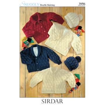 Sirdar DK 3956 Cardigans and Hat 0-6 years Downloadable Knitting Pattern