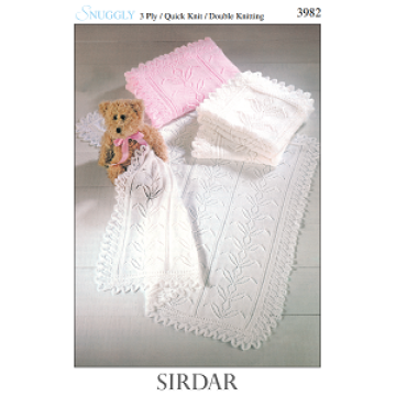 Sirdar 3ply and DK 3982 Shawls Downloadable Knitting Pattern