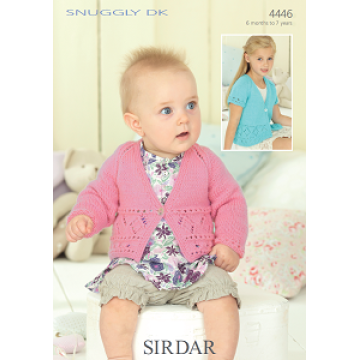 Sirdar Snuggly DK 4446 Cardigans 0-7 years Downloadable Knitting Pattern
