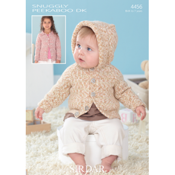 Sirdar Snuggly Peekaboo DK 4456 Baby and Child's Cardigans 0-7 years Downloadable Knitting Pattern