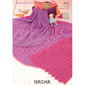 Sirdar Snuggly 4ply 4475 Crochet Baby Blankets Downloadable Crochet Pattern
