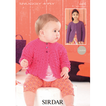 Sirdar Snuggly 4ply 4476 Matinee Coat 0-7 years Downloadable Knitting Pattern