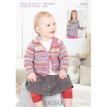 Sirdar Snuggly Baby Crofter DK 4484 Cardigans 0-7 years Downloadable Knitting Pattern