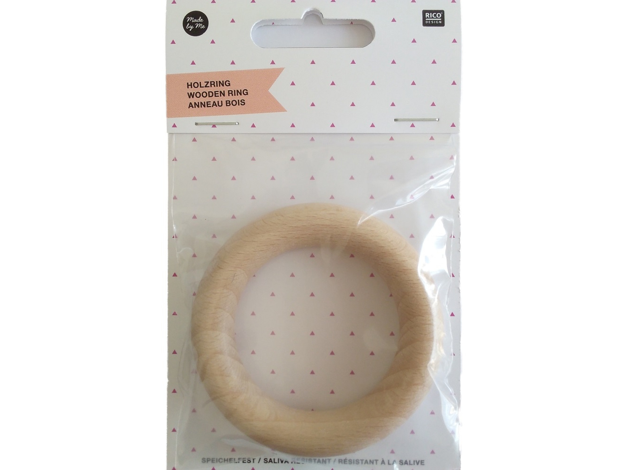Rico Rattle Wooden Ring, Nature