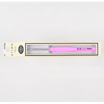 Tulip ETIMO ROSE Cushion Grip Aluminium Silver Crochet hook (2.5mm) Tulip ETIMO ROSE Cushion Grip Aluminium Silver Crochet hook (2.5mm)