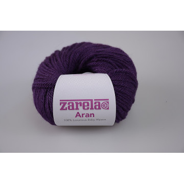 Zarela Aran Super Soft 100% Luxurious Baby Alpaca Yarn - Plum Purple
